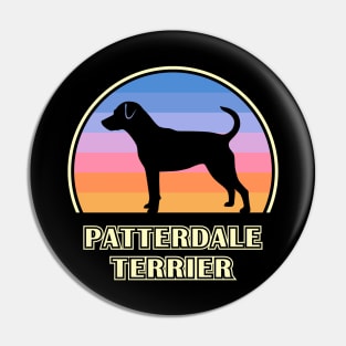Patterdale Terrier Vintage Sunset Dog Pin