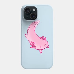 Cute happy axolotl illustration Phone Case