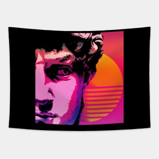 Vaporwave David Tapestry