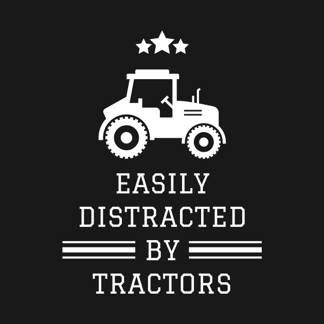 Easily Distracted By Tractors by Lasso Print