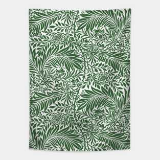 Modern Floral Pattern Green and White Tapestry