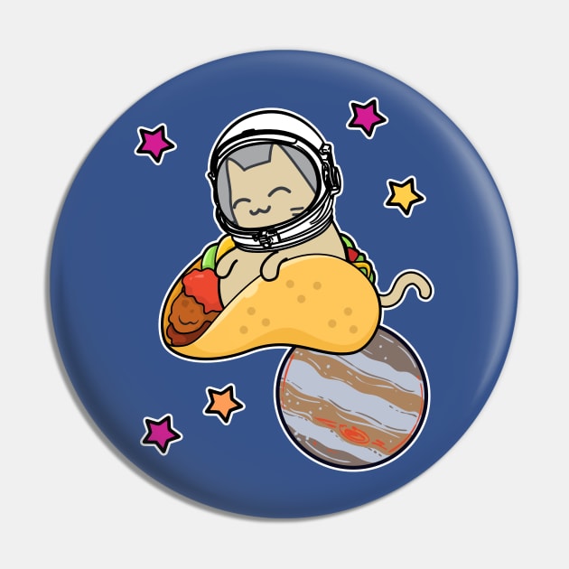 cartoon cat astronaut in space riding taco Pin by GlanceCat