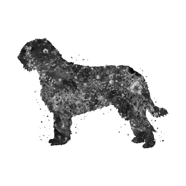 Otterhound Dog black and white by Yahya Art