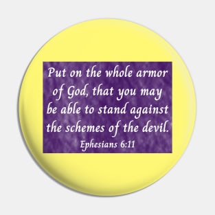 Bible Verse Ephesians 6:11 Pin