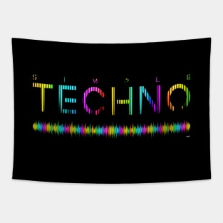 Simple Techno Equalizer Color EDM Tapestry