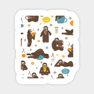 Sloth coffee Magnet