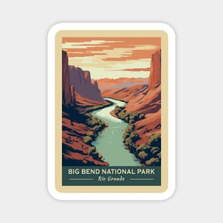 Big Bend National Park Travel Poster Magnet