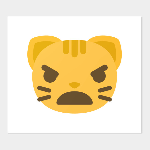 Cat Emoji With Angry And Mean Look Poop Posters And Art Prints
