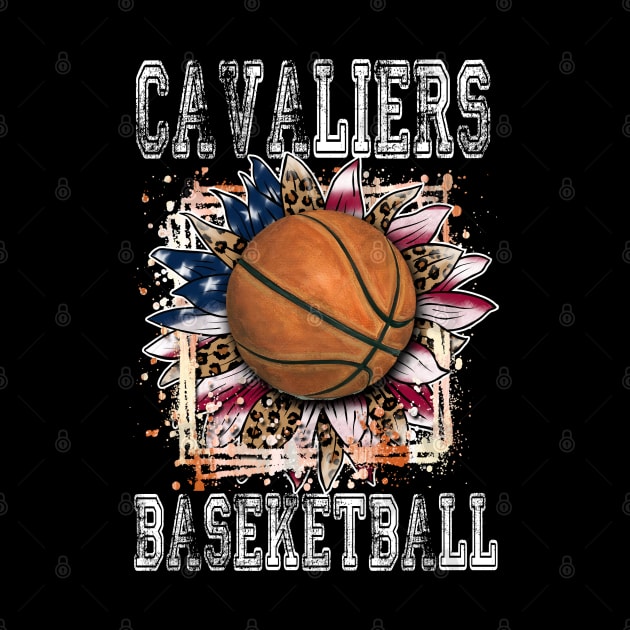 American Flag Personalized Cavaliers Proud Name Basketball by Irwin Bradtke