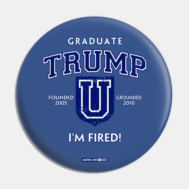 TRUMP UNIVERSITY GRADUATE - I'M FIRED! Founded in 2010, Grounded in 2015 (by the State of New York), the Curriculum Won't Get You Hired but It May Get You Fired. Beware! Pin by MannArtt