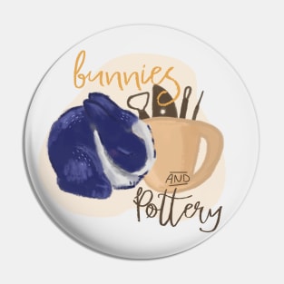 Bunny and Pottery Pin