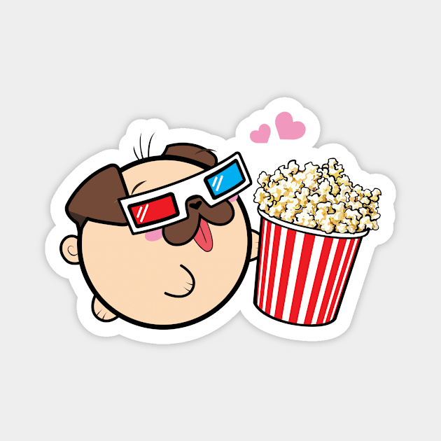 Doopy - 3D Movie Night Magnet by Poopy_And_Doopy