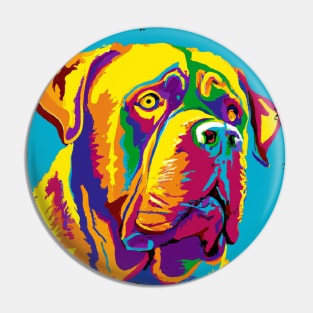 Mastiff Pop Art - Dog Lover Gifts Pin