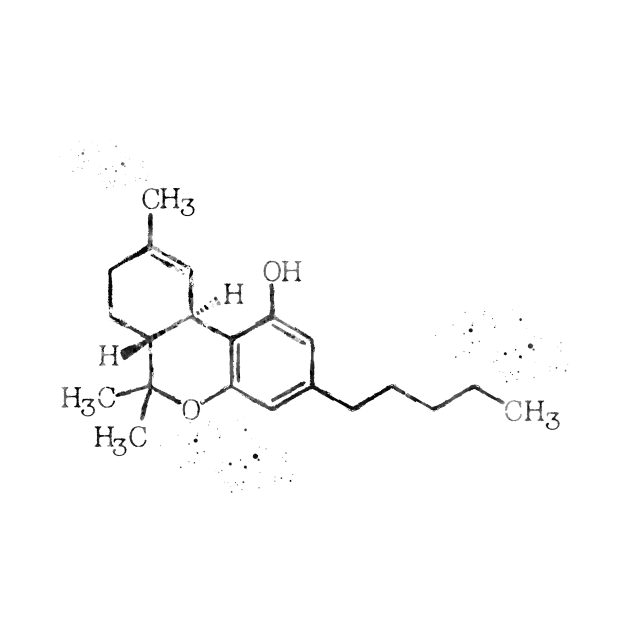 Cannabis Molecule by erzebeth