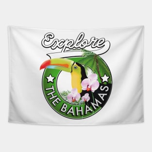 Explore the Bahamas logo Tapestry