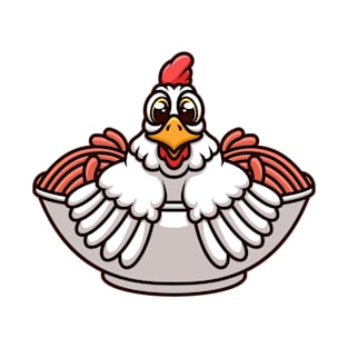 Chicken Bowl Cartoon T-Shirt