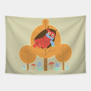 owl in the forest Tapestry