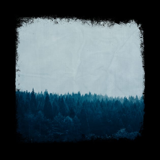 Forest Blues - Blue Tinted Foggy Woods by DyrkWyst