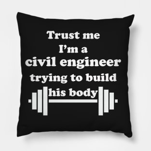 engineer body builder Pillow
