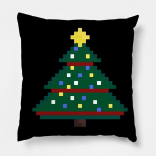 Christmas Tree Pixel Art Pillow