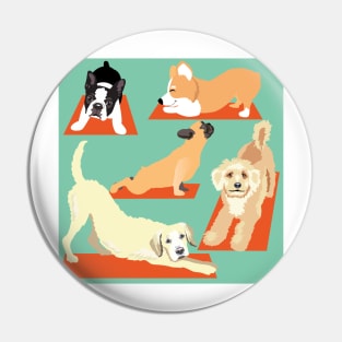 Cute Yoga Dogs Pin