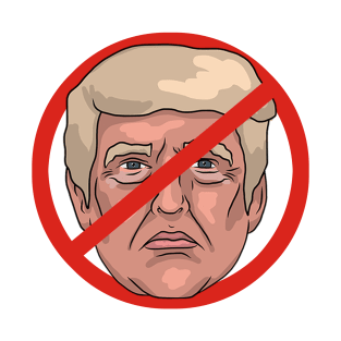 Donald Trump No Road Sign Illustration T-Shirt