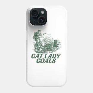 Cat lady goals funny Viking freya spinster childfree Phone Case