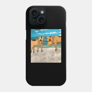 Grass fed cows on vacation Phone Case