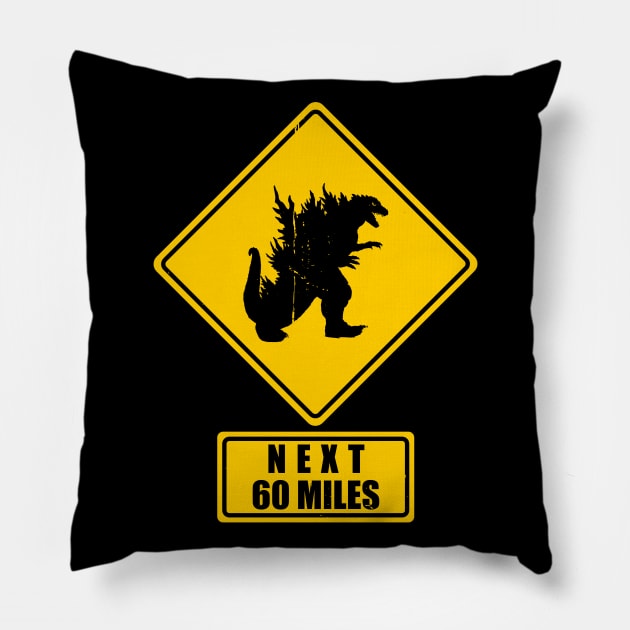 Kaiju Pass Pillow by nickbeta