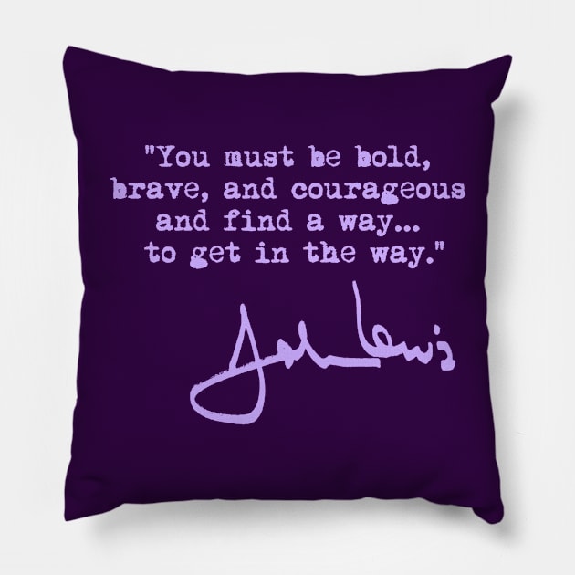 John Lewis - You must be bold... (lavender) Pillow by skittlemypony