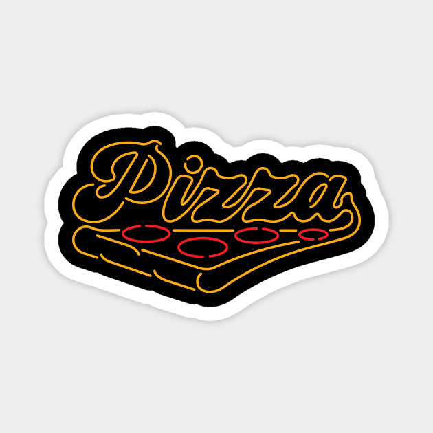 Neon Pizza Magnet by joeflomontana