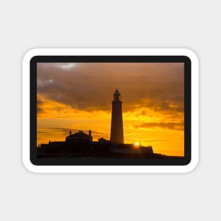 St Mary's Lighthouse Sunrise Magnet