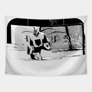 Warming Up - Ice Hockey Goalie Tapestry