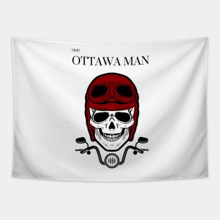 with red helmet motorcycle ottawa man design Tapestry