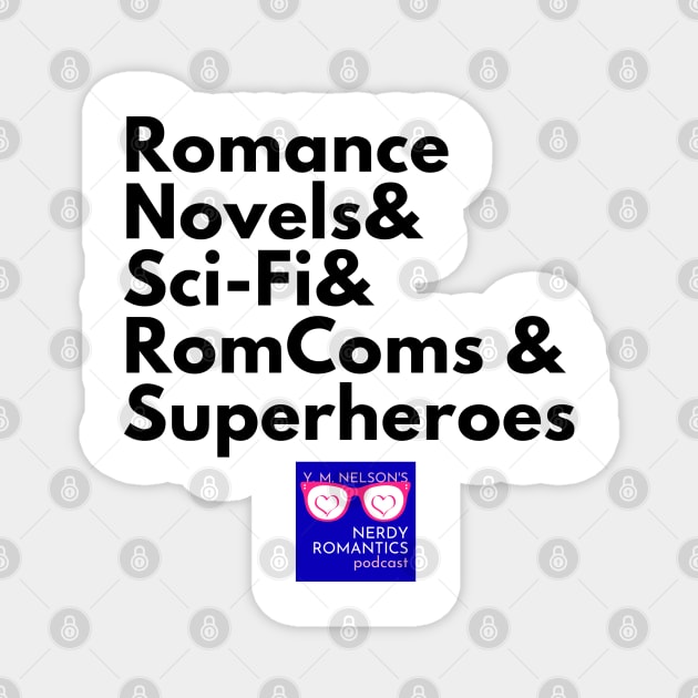 NRP Topic Black Letters Nerdy Logo Magnet by Nerdy Romantics Fan Shop*