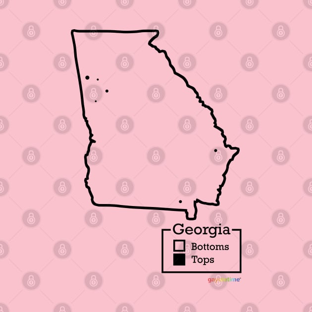 Georgia Bottoms / Tops Map by GayOleTime