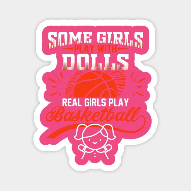 Basketball Design For Basketball Girls Magnet by mieeewoArt