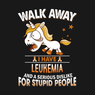 funny leukemia grumpy unicorn warrior T-Shirt