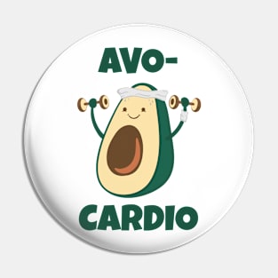 Avo-cardio Avocado Fitness Art Pin