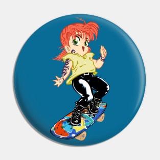 Skate Girl Pin