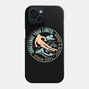 Challenge Your Limits Next Level Inspirational Quote Phrase Text Phone Case