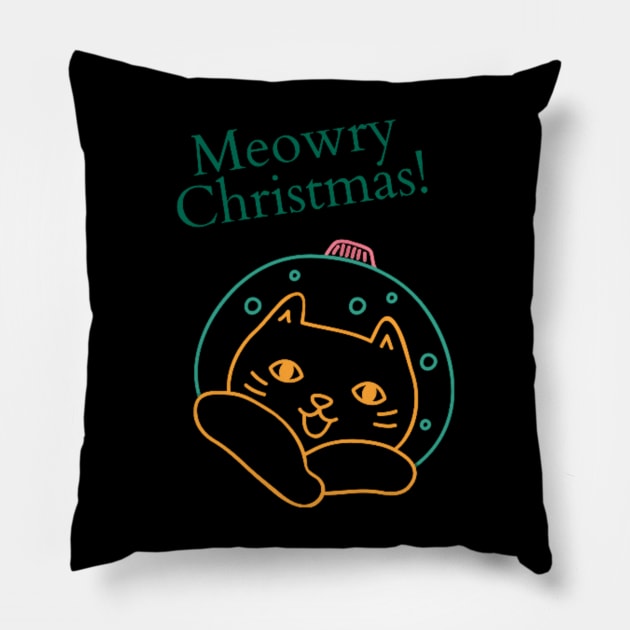 Merry Christmas Pillow by Artistic Design