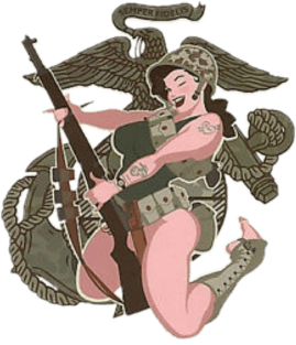 Military pin up Magnet