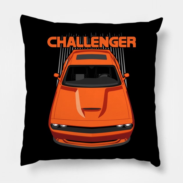 Challenger - Orange Pillow by V8social