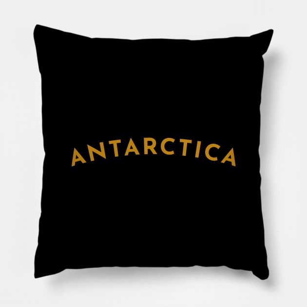 Antarctica Typography Pillow by calebfaires