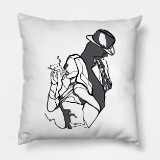 Single Line - Noir Pillow