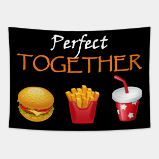 Perfect Together Burger Fries Soda Combo Tapestry