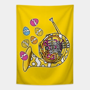 Easter French Horn Hornist Brass Musician Tapestry