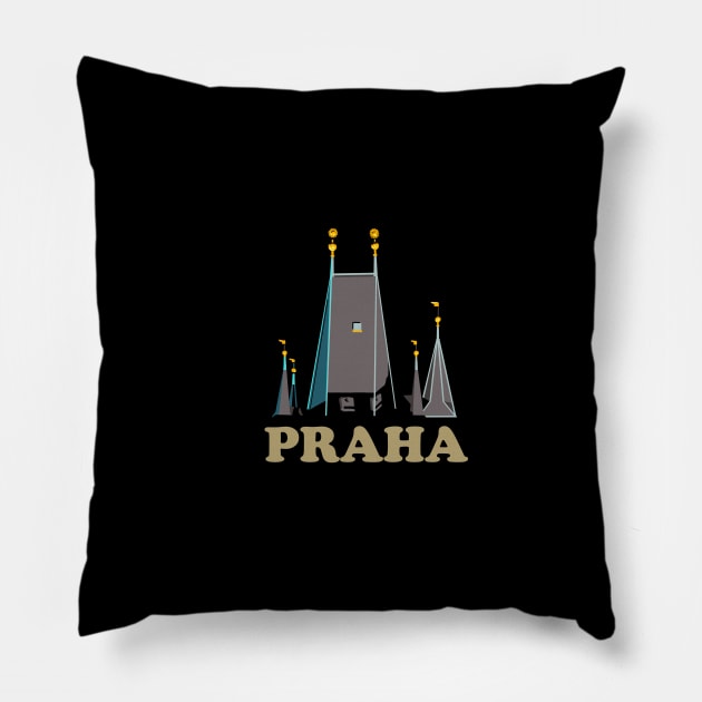 Old Town Bridge Tower, Prague Pillow by Slabafinety