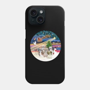 "Christmas Magic" with Five Shih Tzus Phone Case